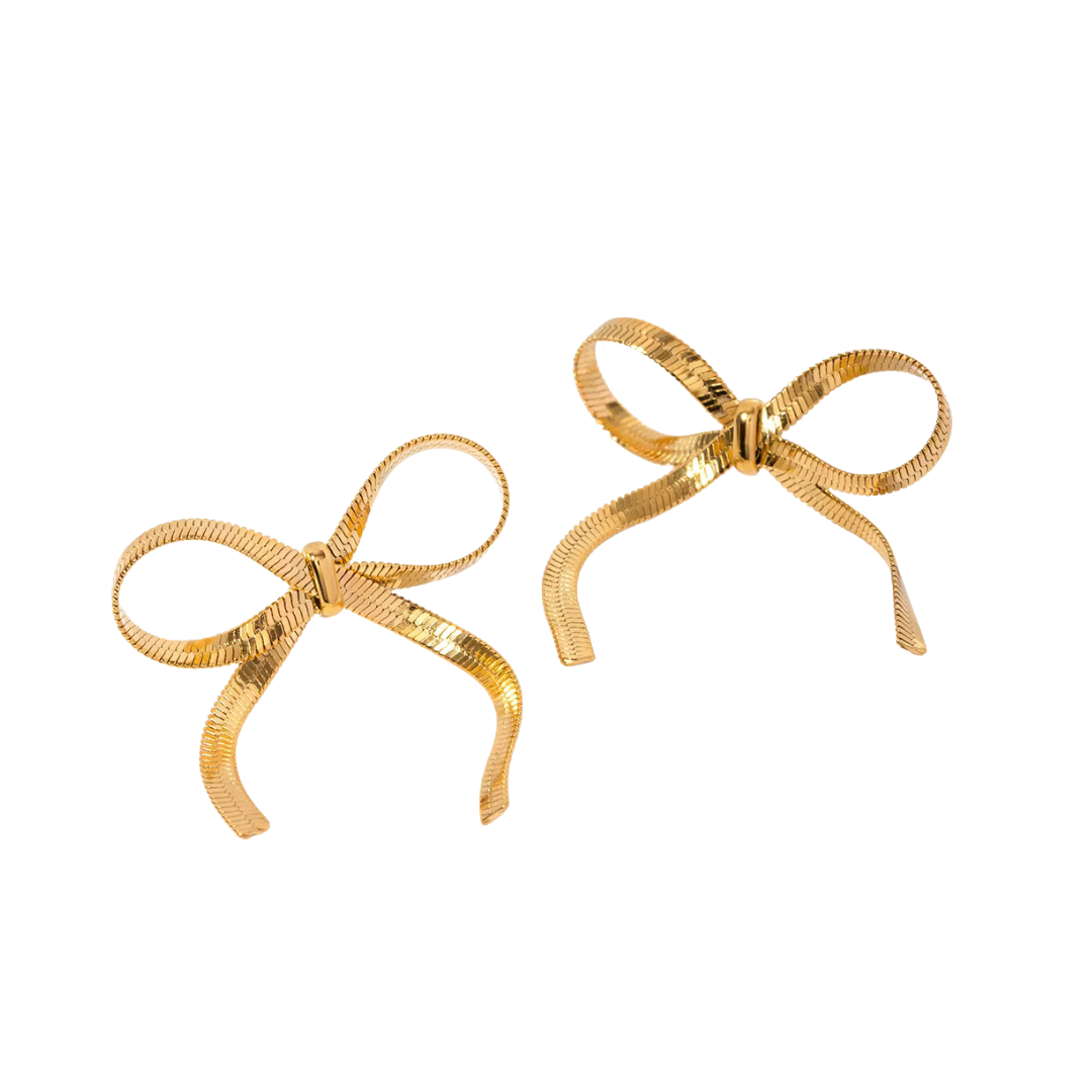 Shiny Bow Earrings